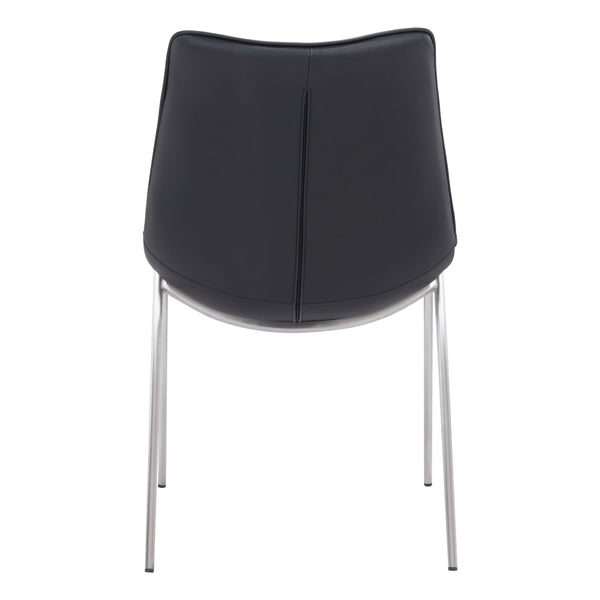 Magnus Dining Chair (Set of 2) Black & Silver