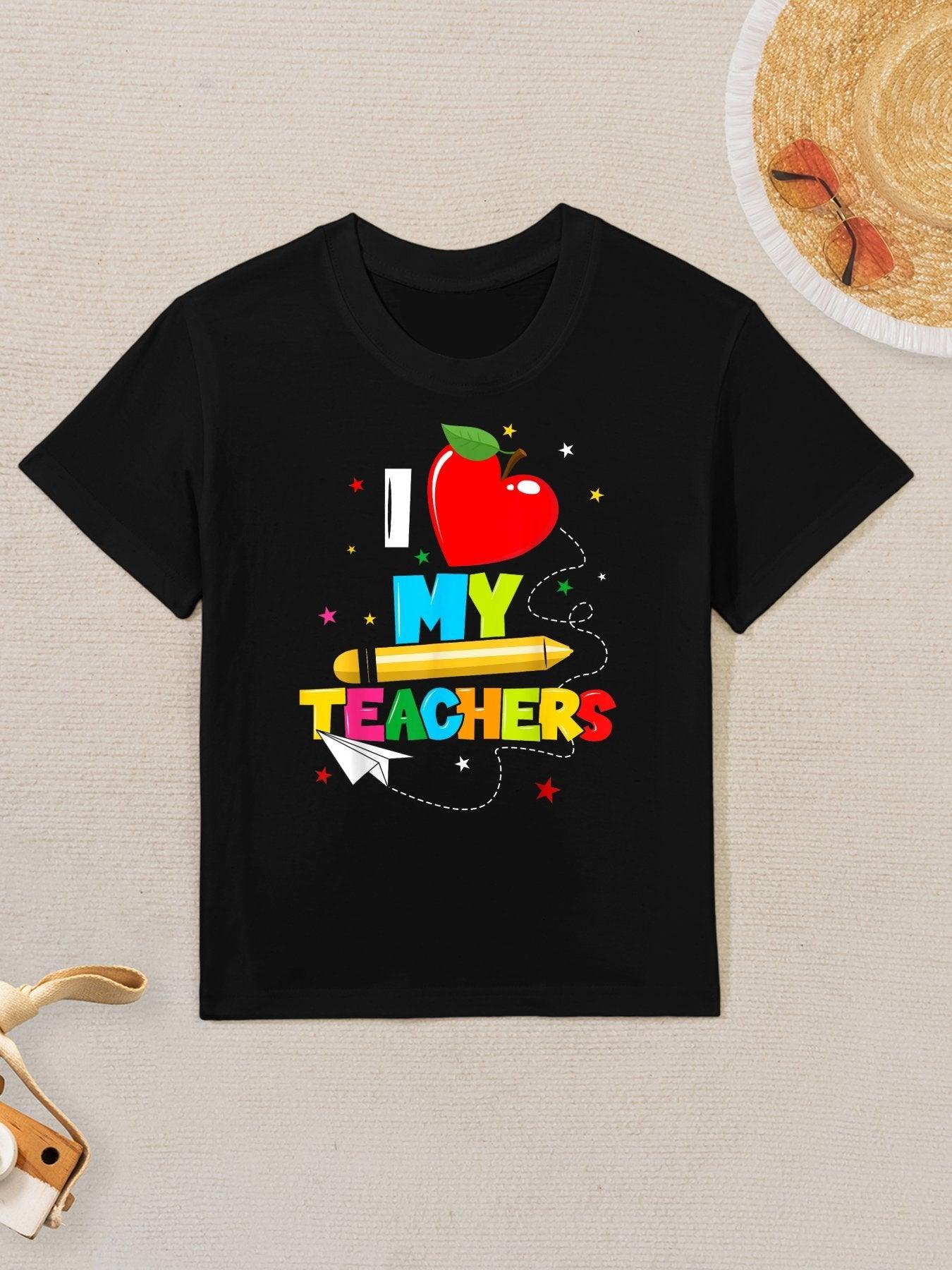 Kidsns Graduation I Heart My Teachers I Love My Teachers Kids T-Shirt
