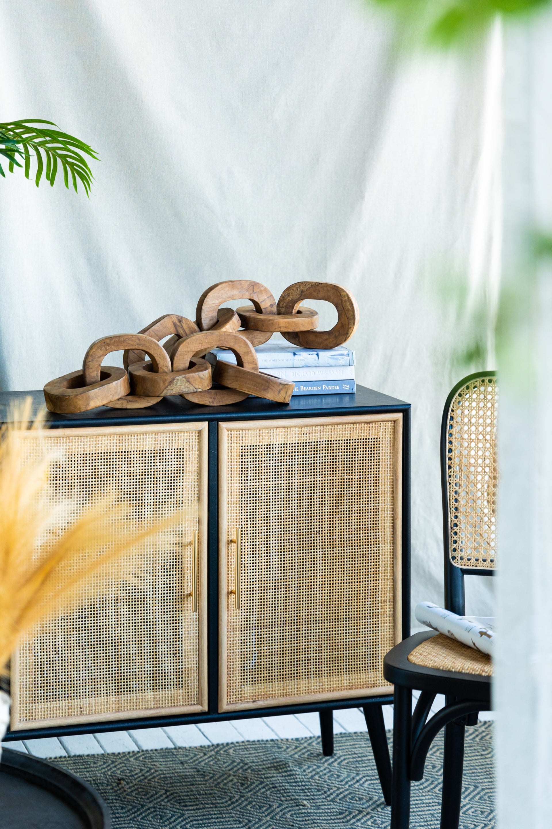 S/2 1.6x5.1x19.7' Decorative Teak Chain Decor