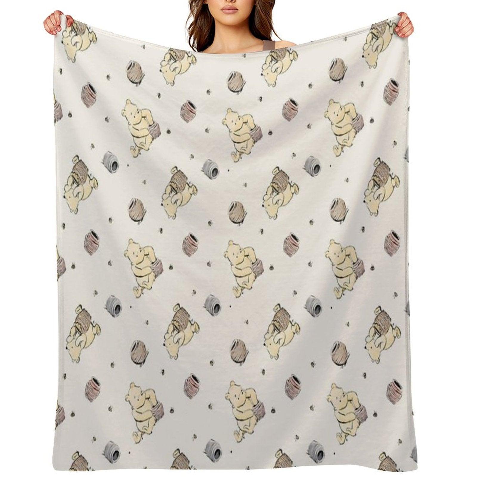 Vintage Pooh Throw Blanket