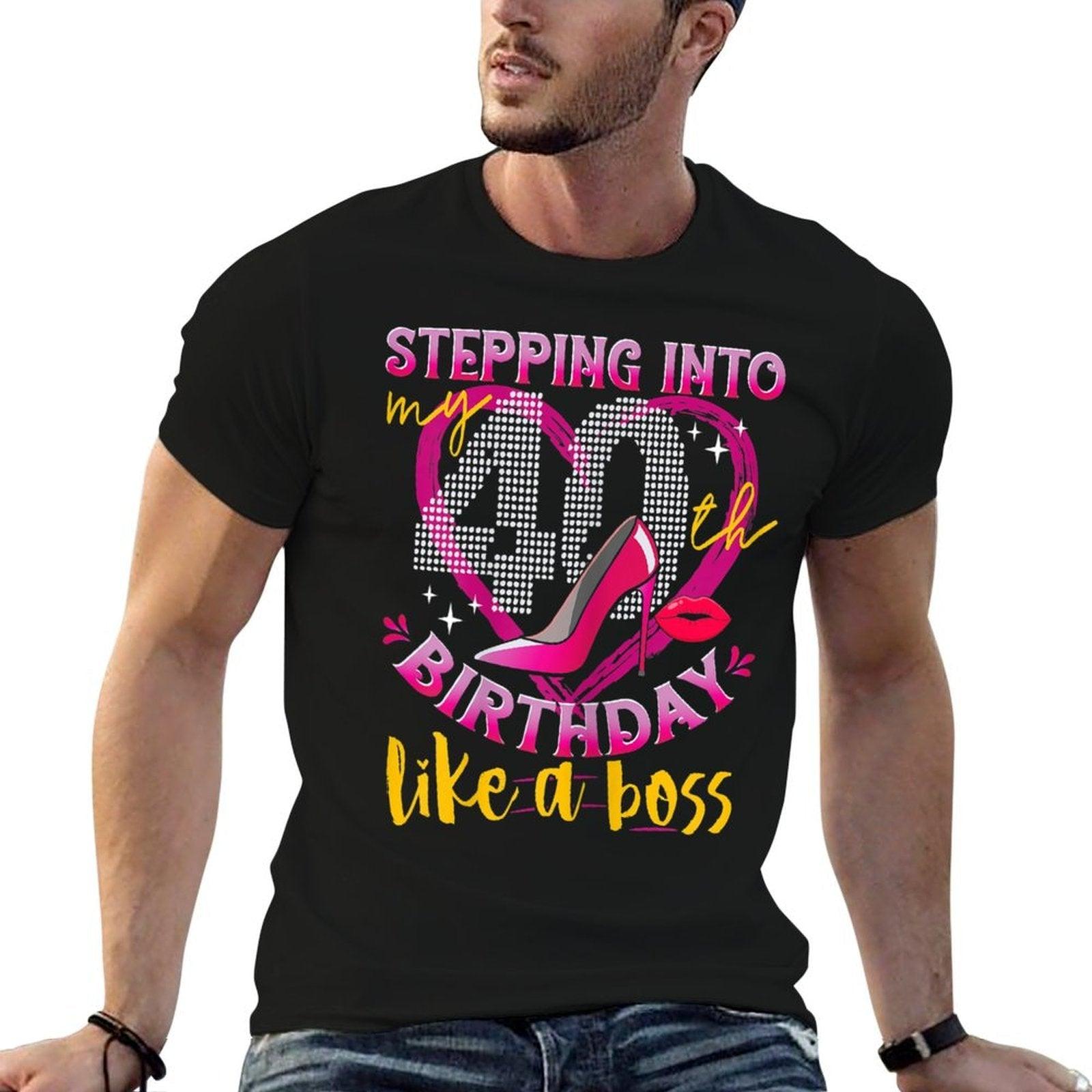 Womens Birthdays for Women 40th Birthday 40 Year Old Lady  Wrinkle-resistant T-Shirt