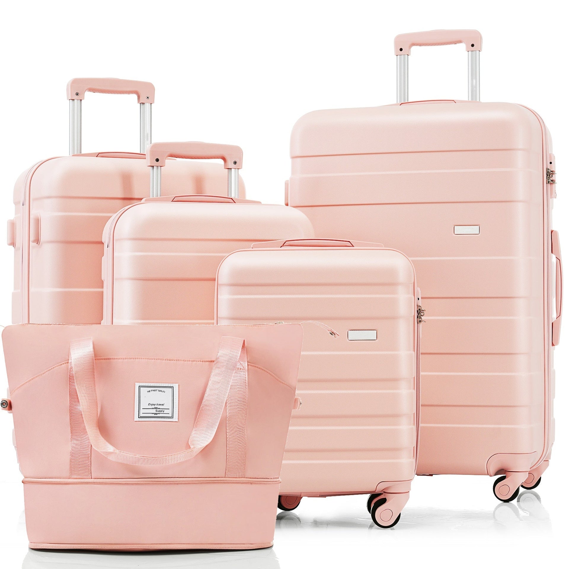 5-Piece Luggage Set with Expandable Travel Bag - Includes 16