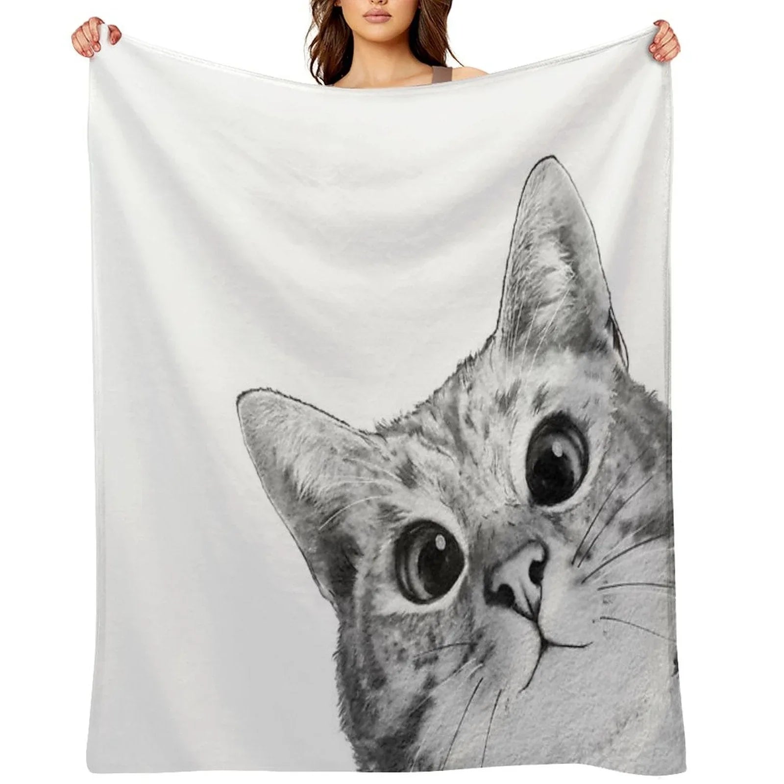 Sneaky Cat Throw Blanket