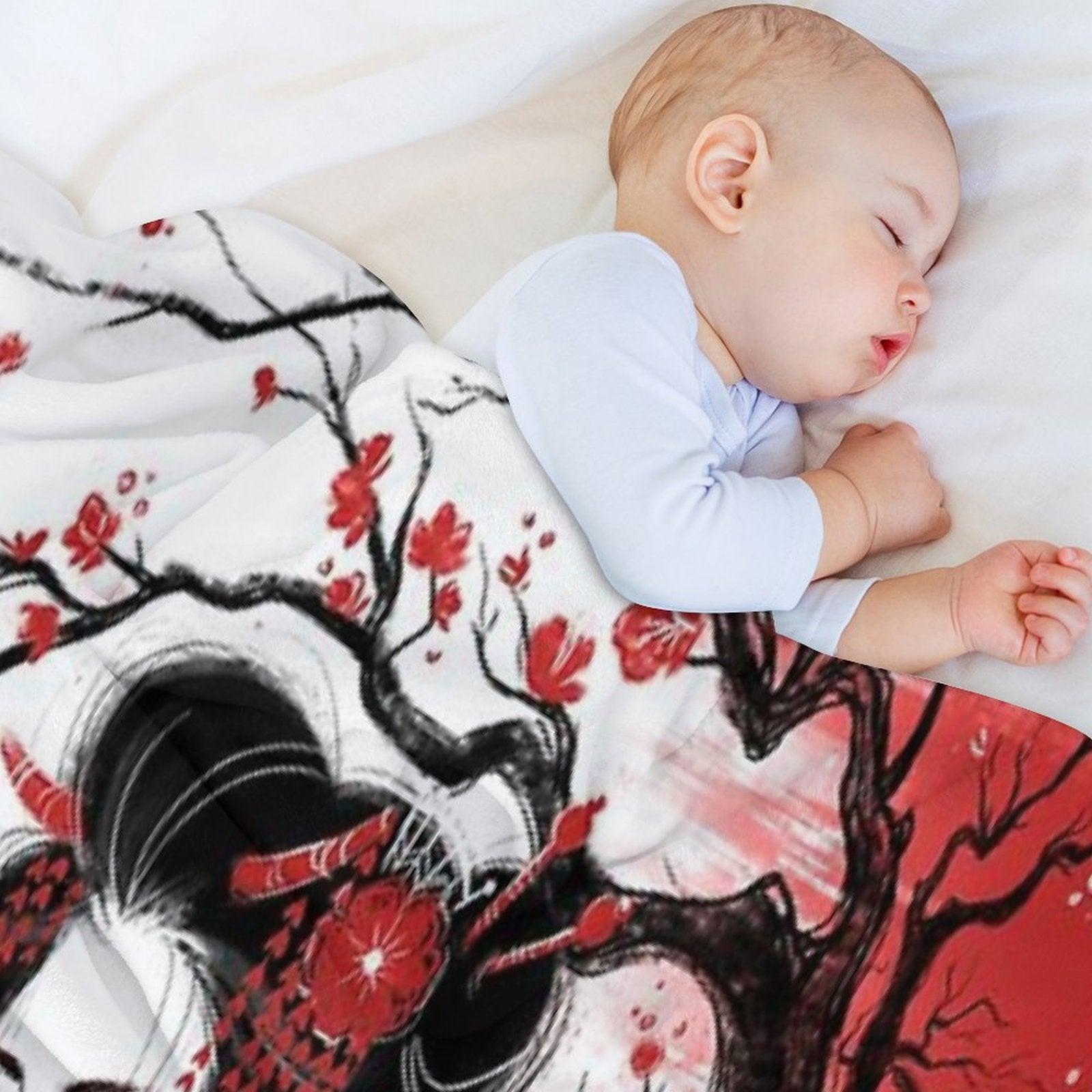 Red Geisha Throw Blanket
