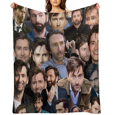David Tennant Photo Collage Quick-dry Throw Blanket