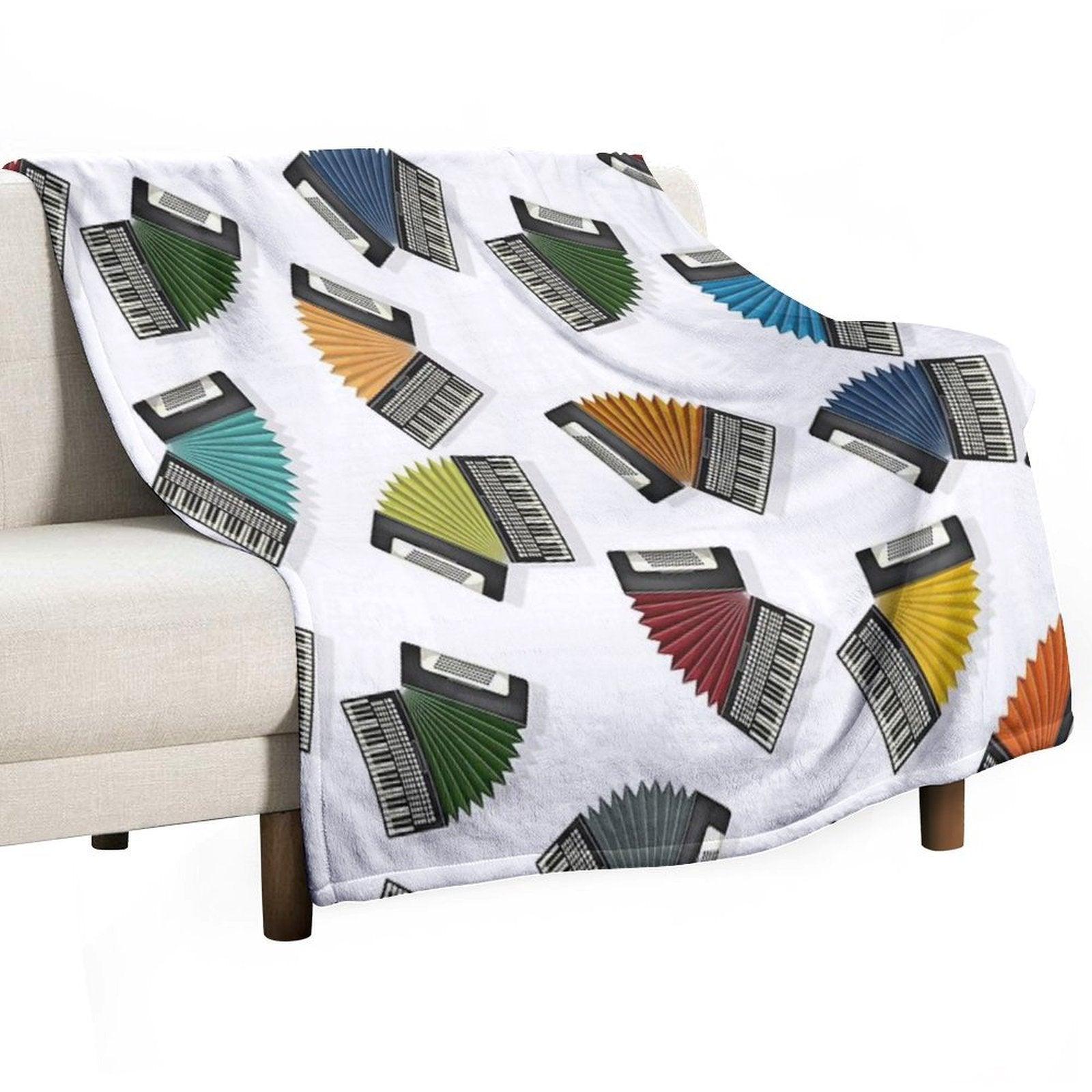 Accordions Throw Blanket