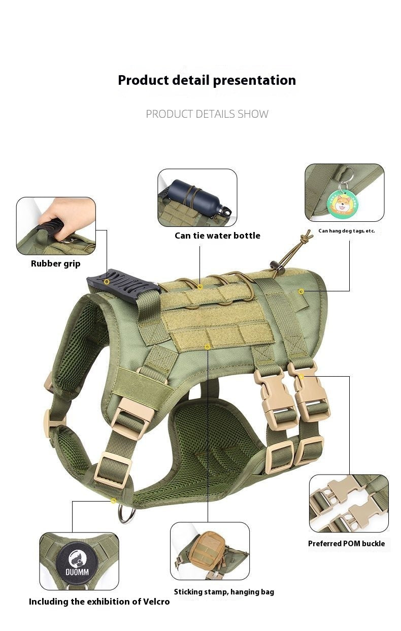 Tactical Dog Harness for Enhanced Comfort and Control