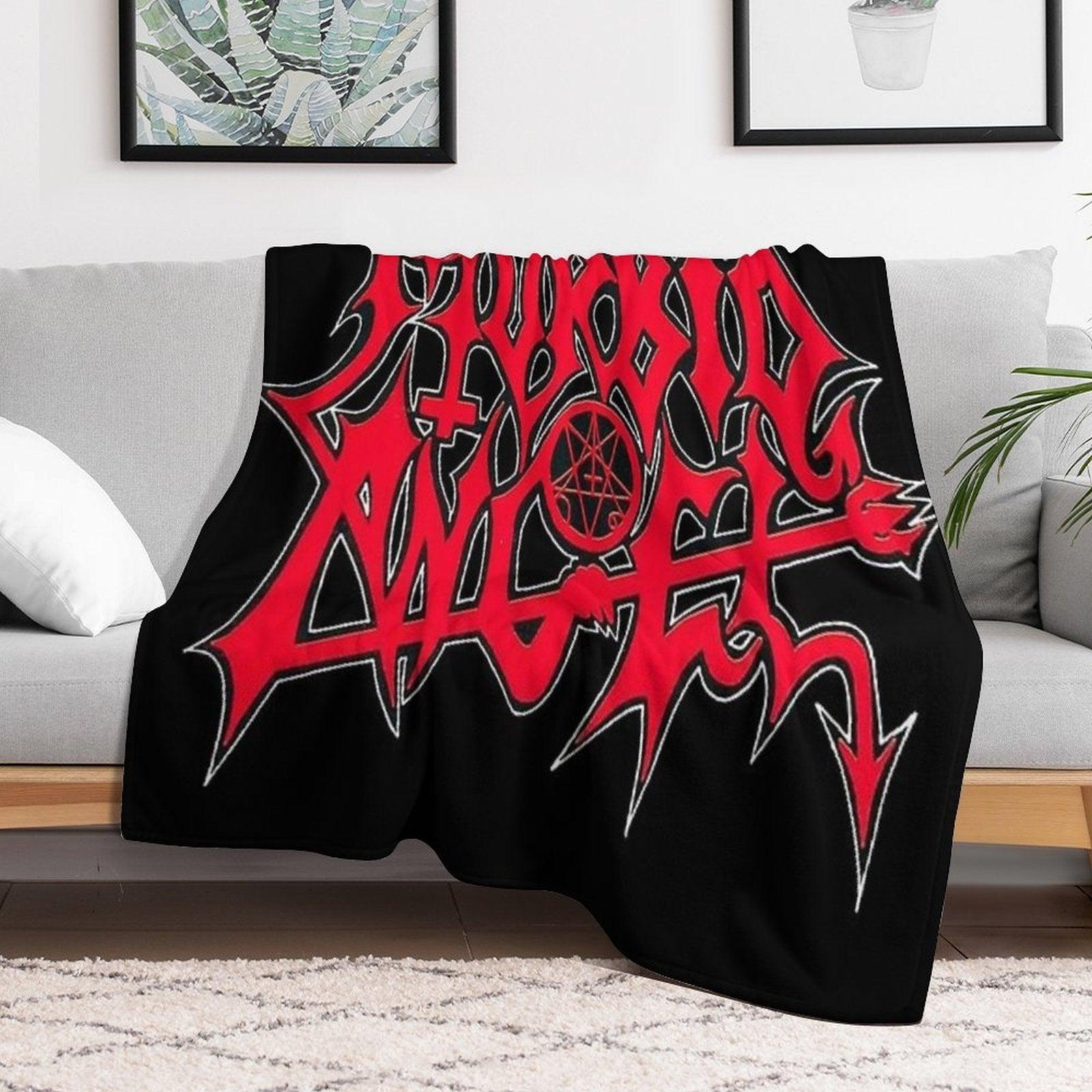Morbid Angel Red Logo Art Throw Blanket