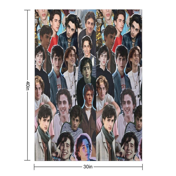 Collage Saint Timothee Chalamet Compact Throw Blanket