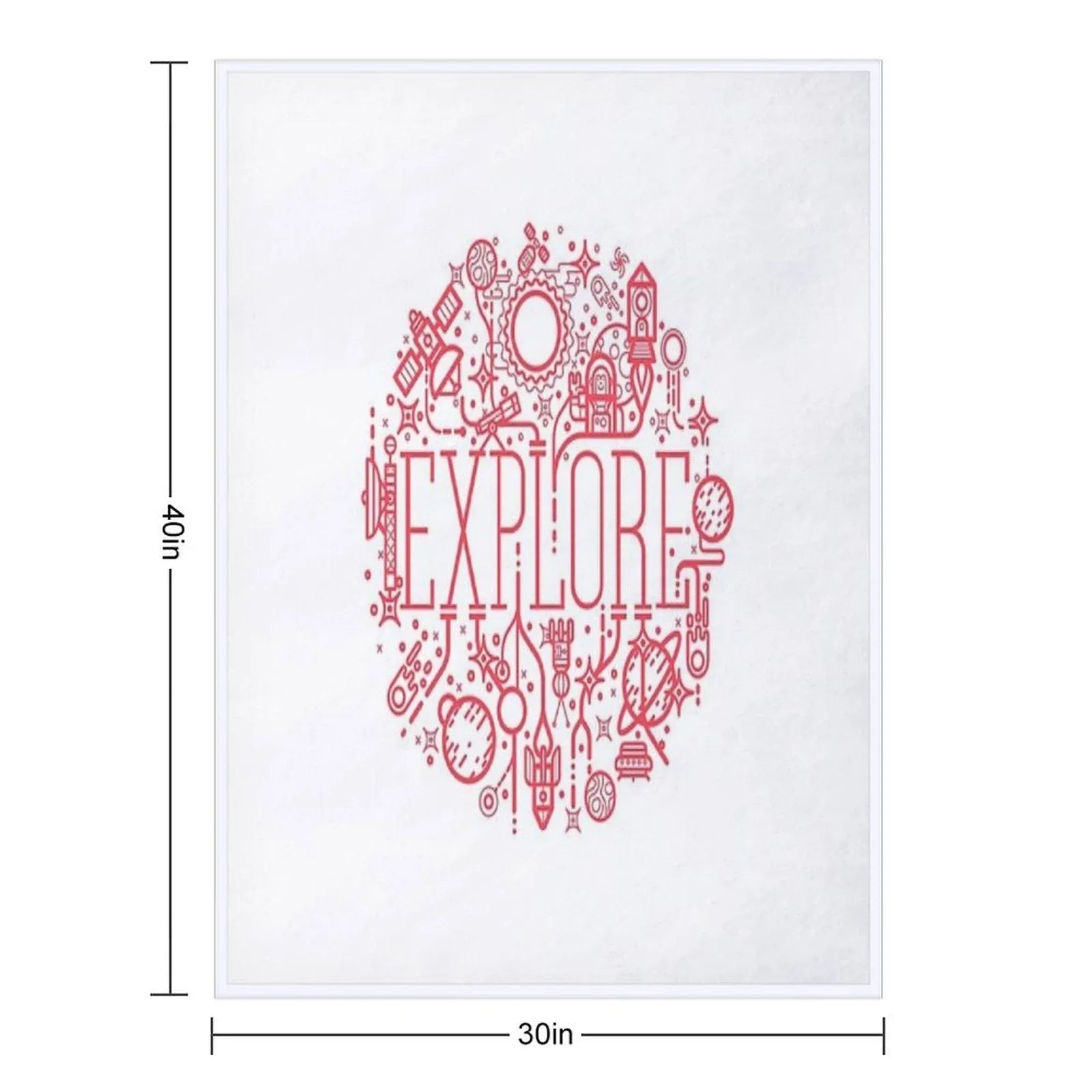 Explore Space Throw Blanket