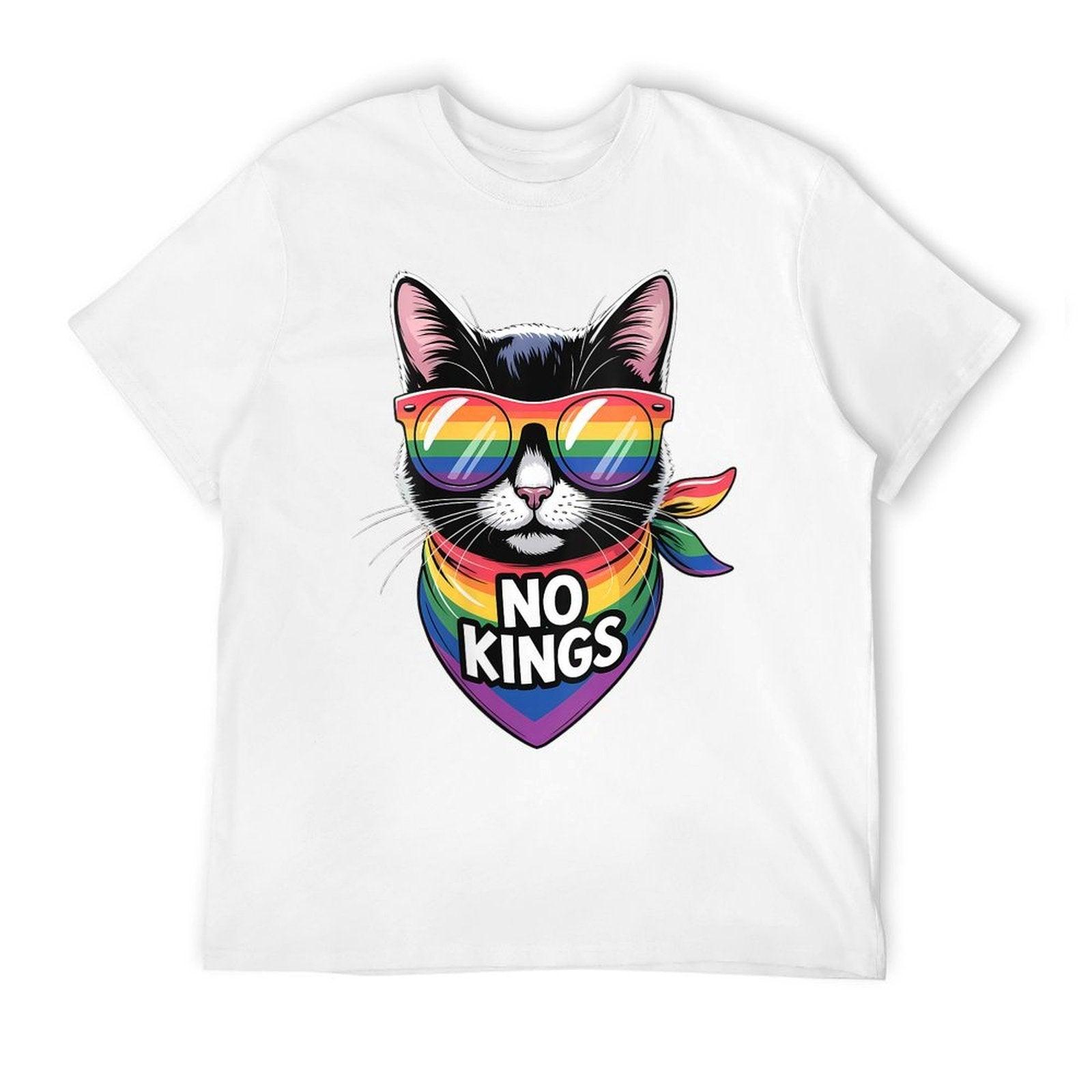 Womens No Kings Pride Cat  Classic T-Shirt