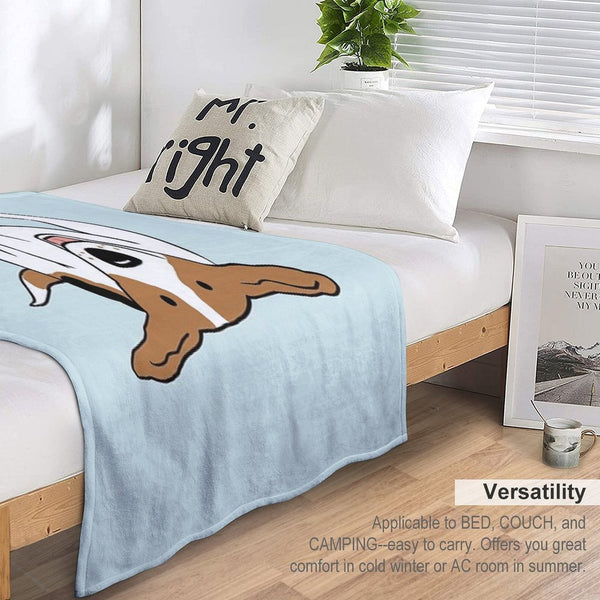 Care-Free Beagle Velvety-soft Throw Blanket