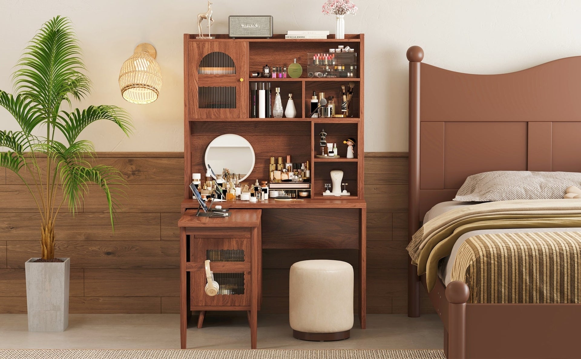 Computer Desk with 90 Degree Rotating Desktop BLAKHOM