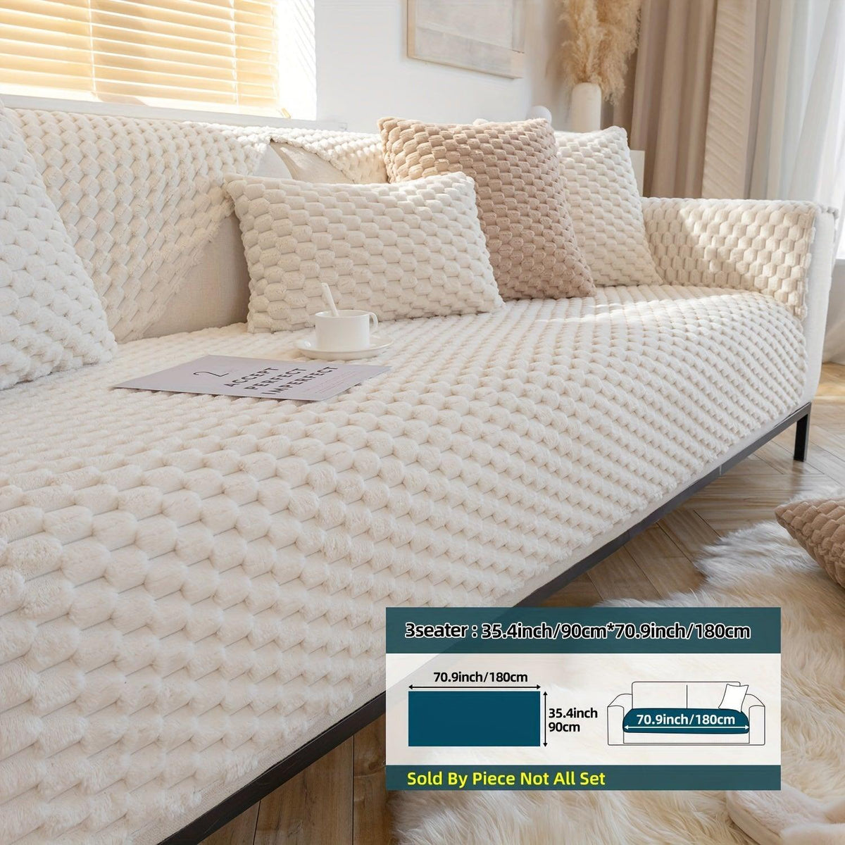 Plush Nordic Sofa Slipcover
