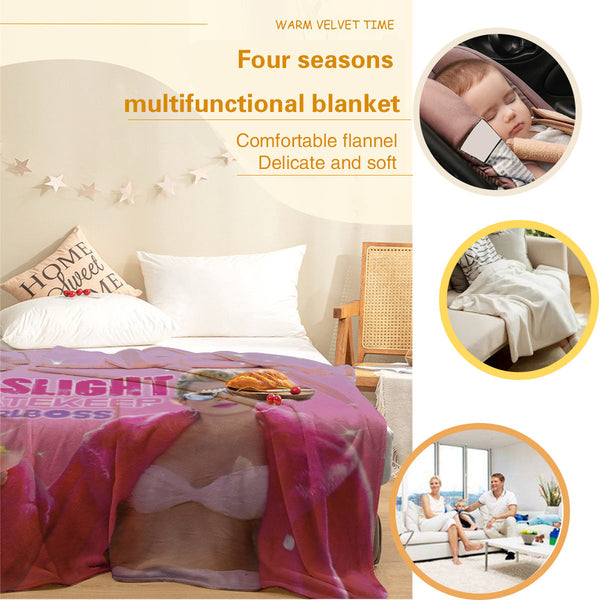 Taylor Swift Gaslight Gatekeep Girlboss Throw Blanket BionZax