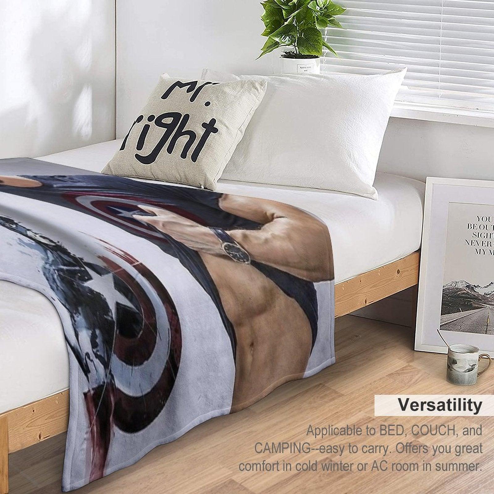 Chris Evans Wallpaper Throw Blanket