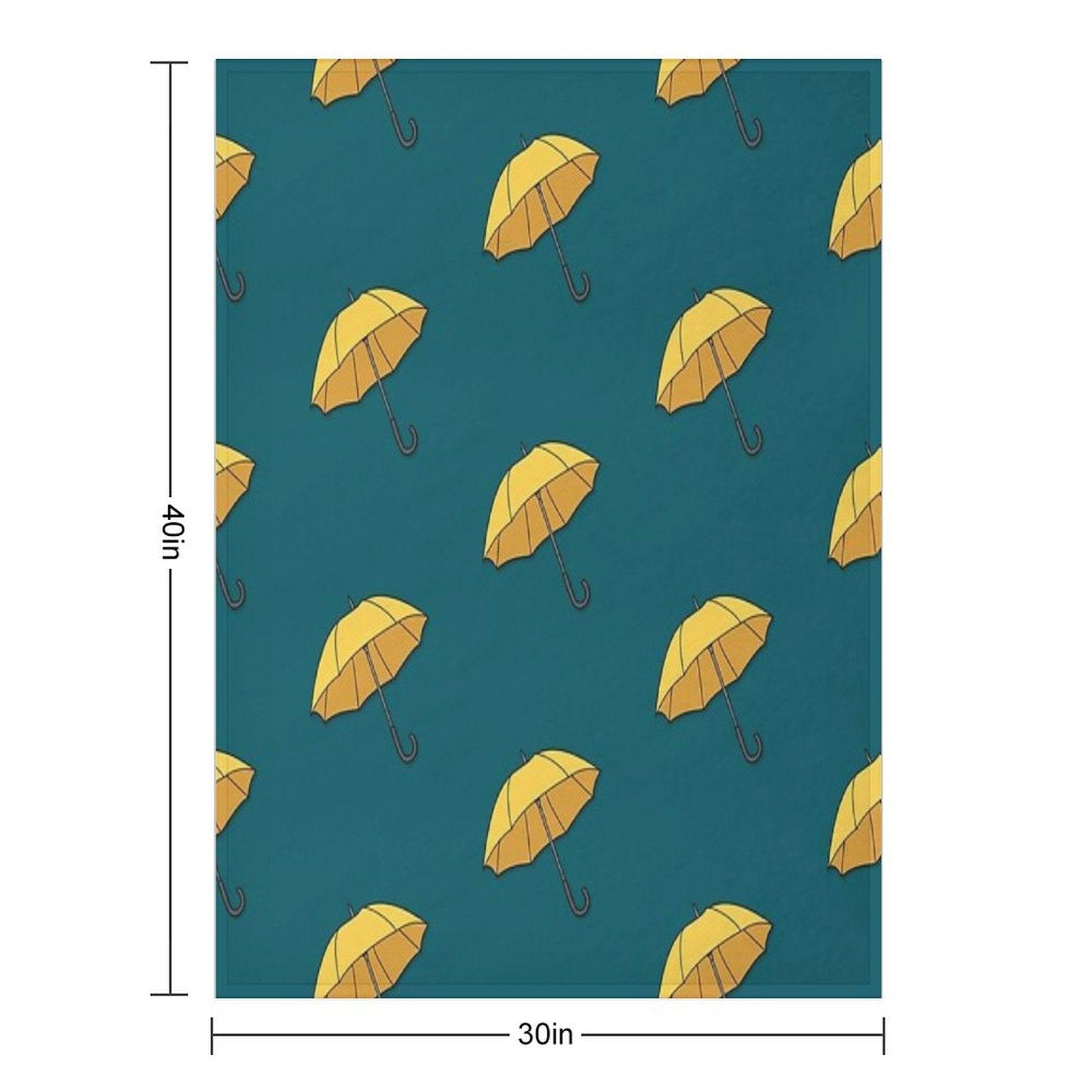 Yellow Umbrella Throw Blanket