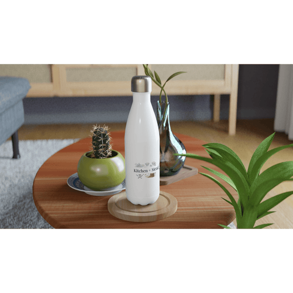 White 12oz Enamel Mug - White 17oz Stainless Steel Water Bottle | Coffee Mugs | Kitchen + Metal
