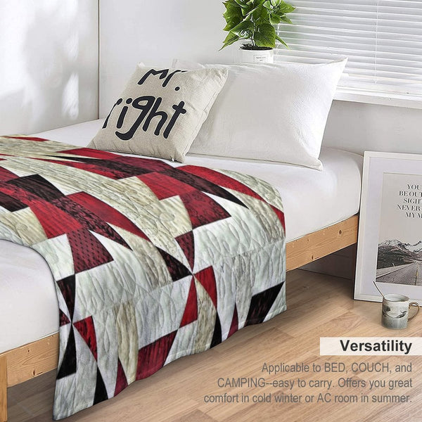 Triangle Fabric Eco-conscious Throw Blanket