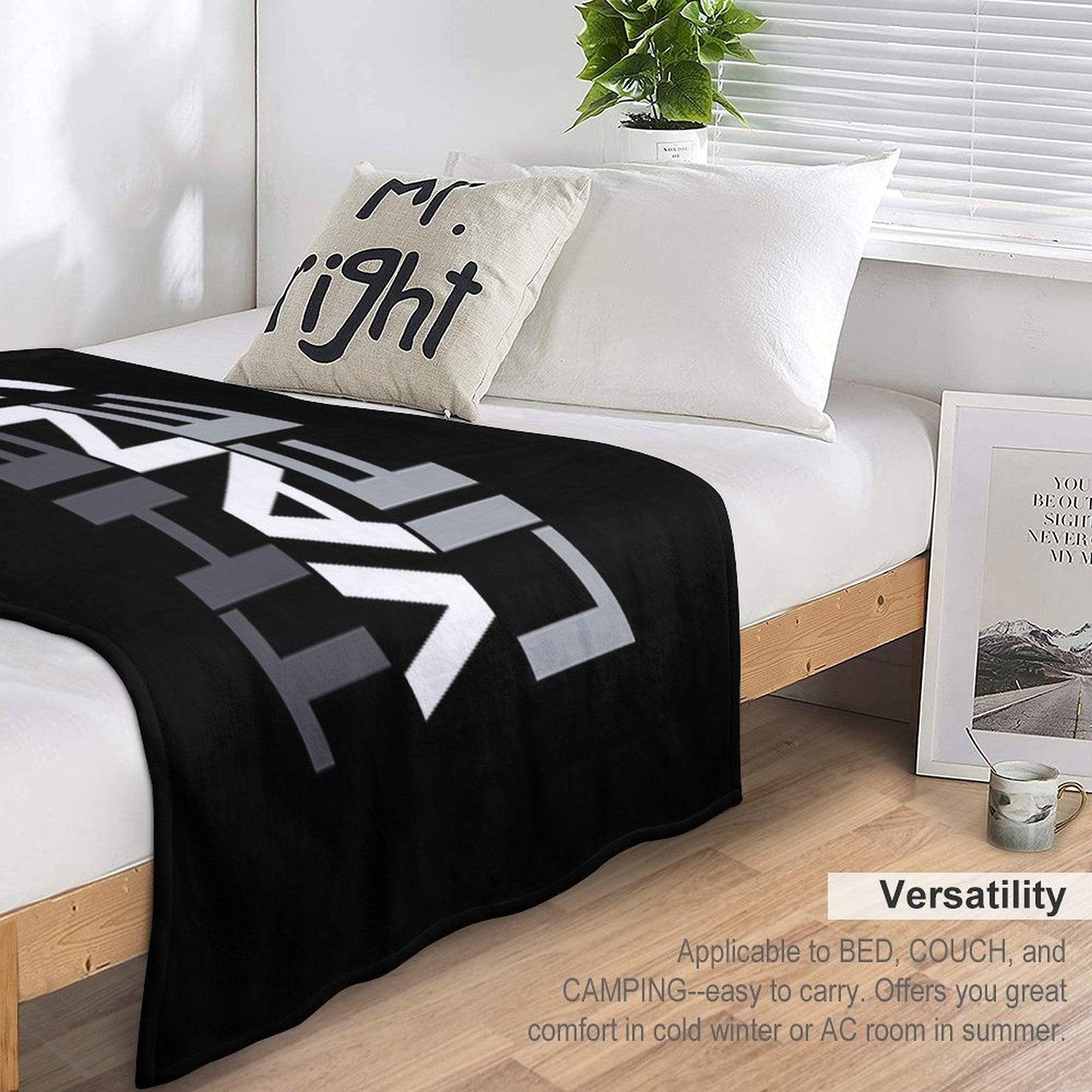 The Van Life Logo  Greyscale Throw Blanket