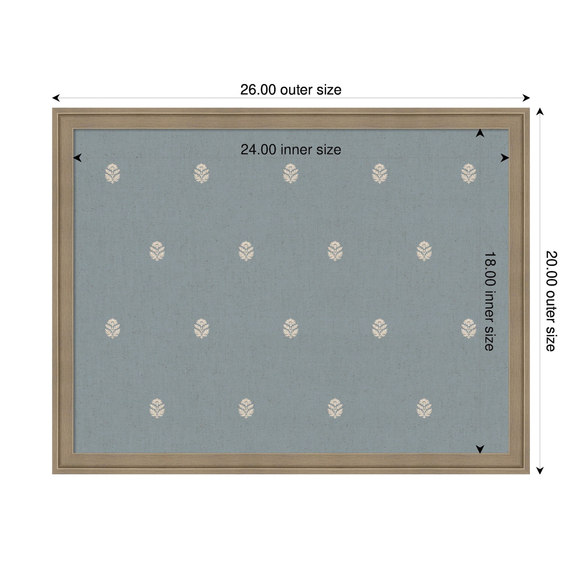 Pinboard Blue Botanical Block Print
