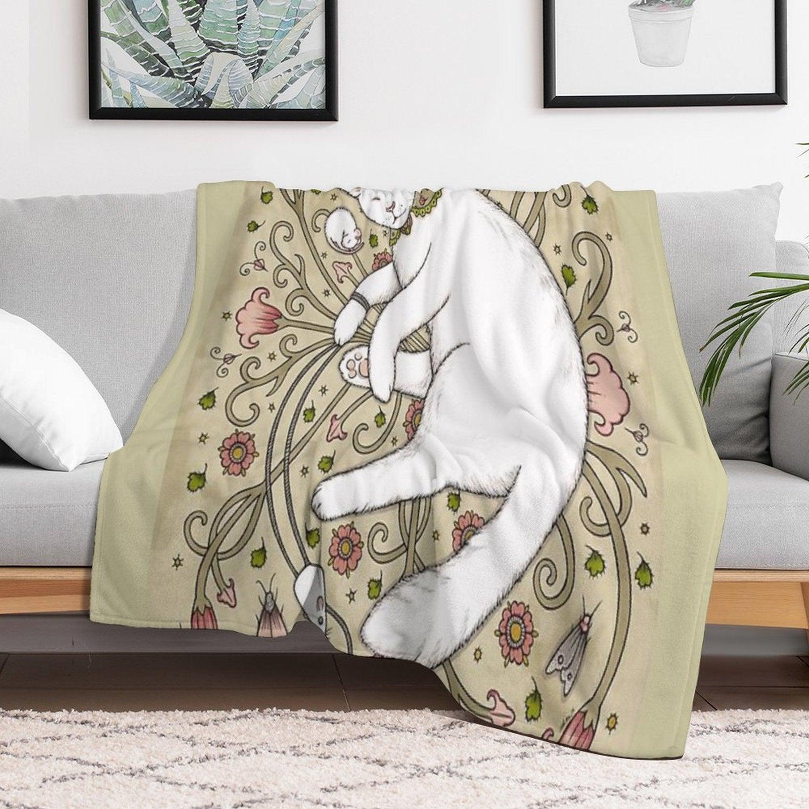 Mice And Moths Throw Blanket