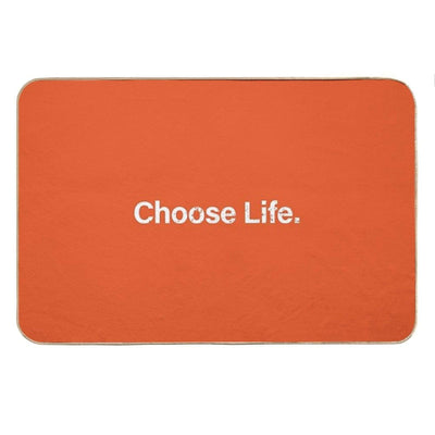 Choose Life. Trainspotting - Square - Orange Bath Mat