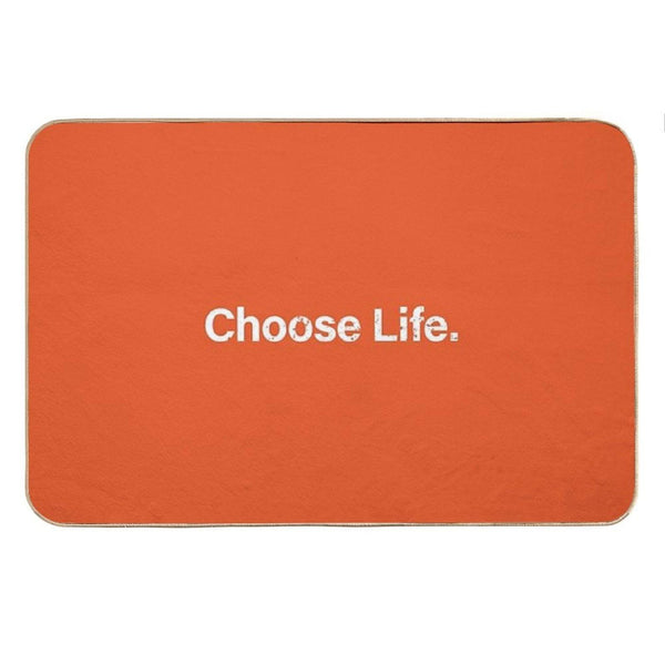 Choose Life. Trainspotting - Square - Orange Bath Mat