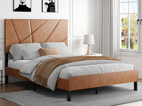 Full Size Metal Bed Frame with Under-Bed Storage