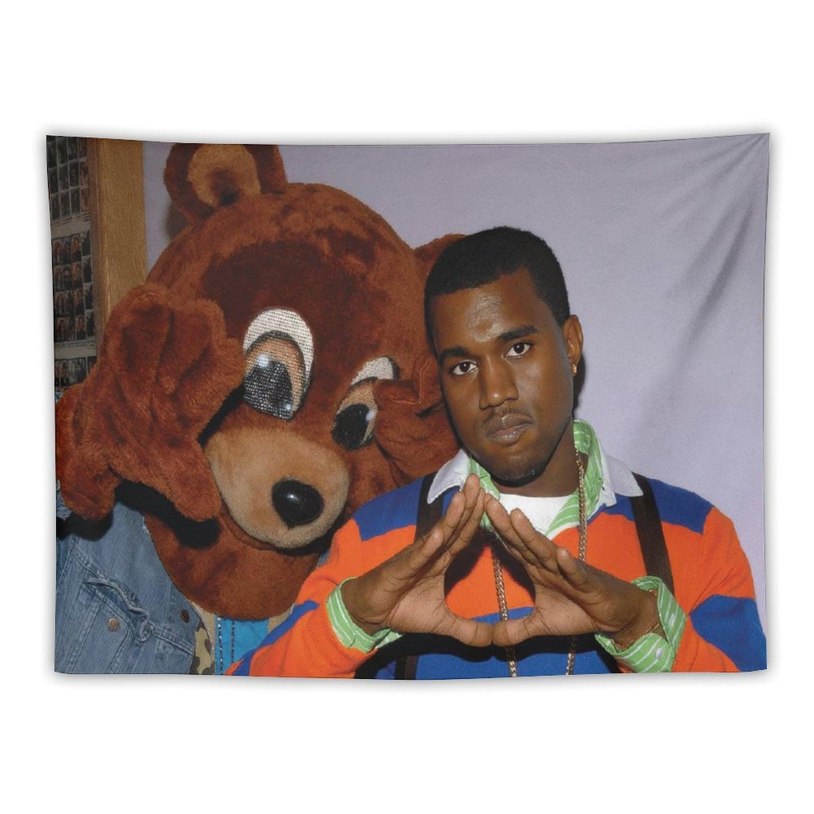 Kanye with Bear Tapestry