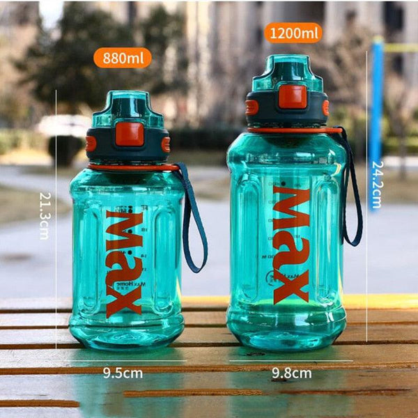 1.2 Liter Large Capacity Sport Water Bottle with Rope Durable Portable Gym Fitness Outdoor Drinking Plastic Bottles Eco-Friendly Plastic Cup Men's high Temperature Resistant Large Capacity Outdoor Portable Water Bottle Sports Fitness Water Bottle