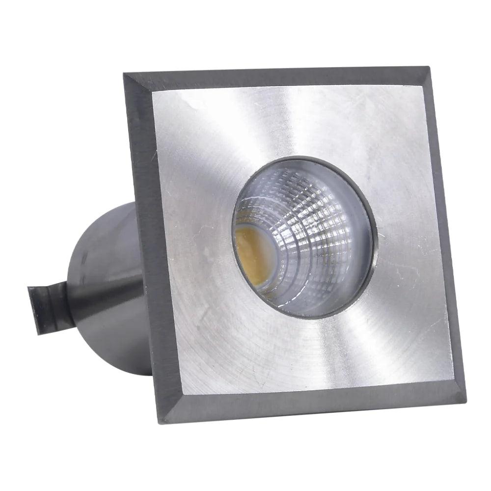 DMS52 3W COB LED 12V Low Voltage Square Top Stainless Steel Waterproof In-Ground Landscape Well Light