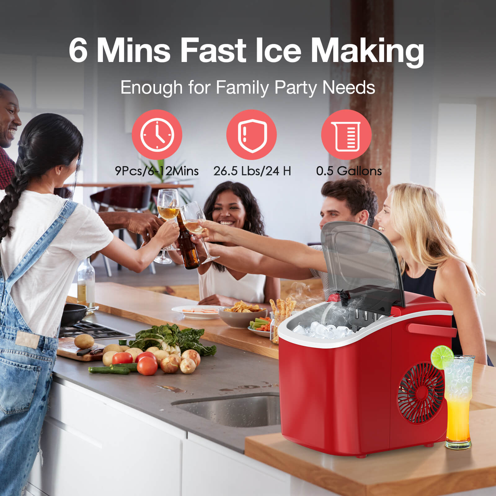 Countertop Ice Maker Z5812H Kismile