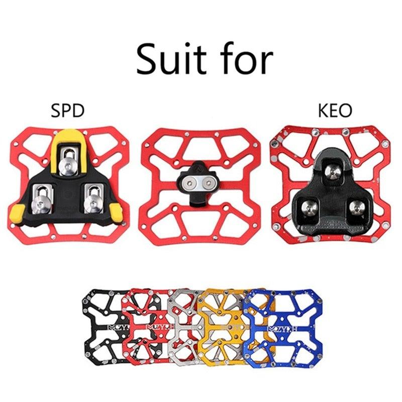 1 Pair Aluminum Alloy Bicycle Clipless Pedal Platform Adapters For Bike Pedals  Mountain Road Bike Accessories Universal Clipless  Alloy Platform Adapters Cleats Pedal