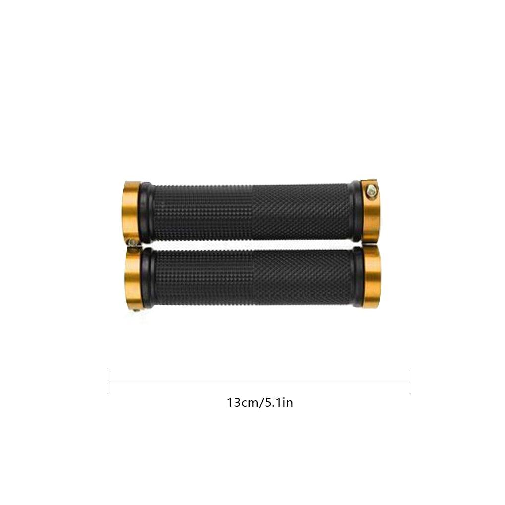 1 pair  Road Cycling Handlebar Grips Anti-Skid Rubber Bicycle Grips Mountain Bike Lock On Bicycle Handlebars End Grips Handle Grip With Aluminum Lock Bike Grip For Scooter Cruiser Tricycle Wheel Chair Mountain Road Urban Foldable Bike