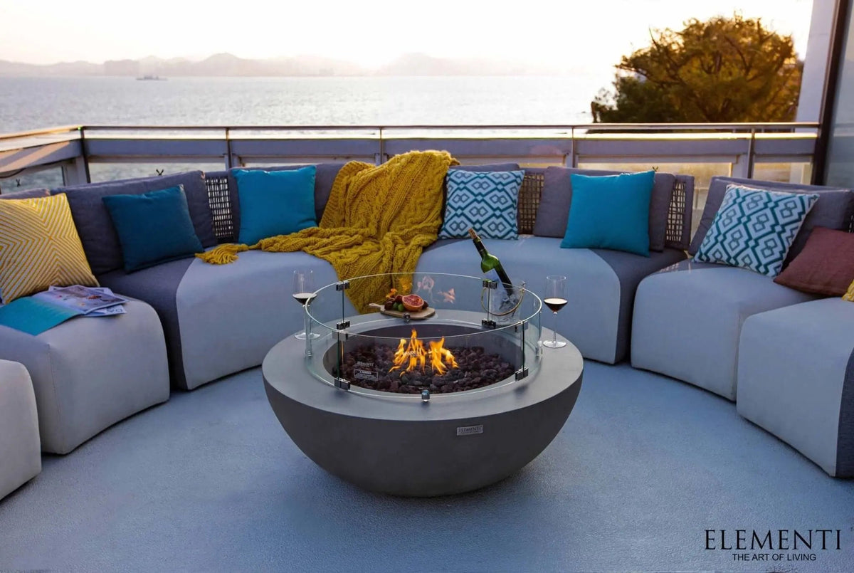 Lunar Bowl Sculptural GFRC Fire Table — Elementi