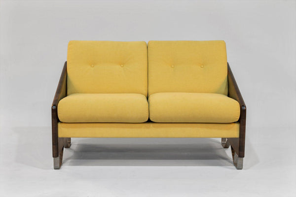 Loveseat – Peyton Mimosa with Zebra Arms (Mocha & Natural)