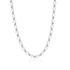 Diamond Cut And Hearts Choker Necklace
