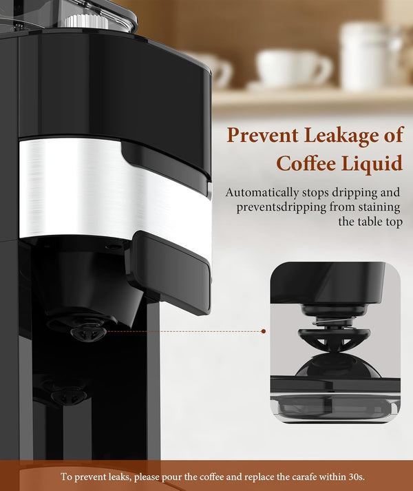 10-Cup Drip Coffee Maker with Built-In Grinde CM8025 Kismile