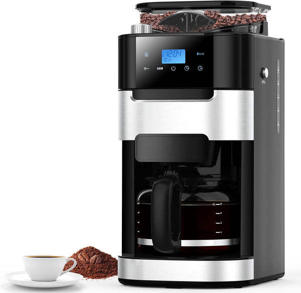 10-Cup Drip Coffee Maker with Built-In Grinde CM8025 Kismile