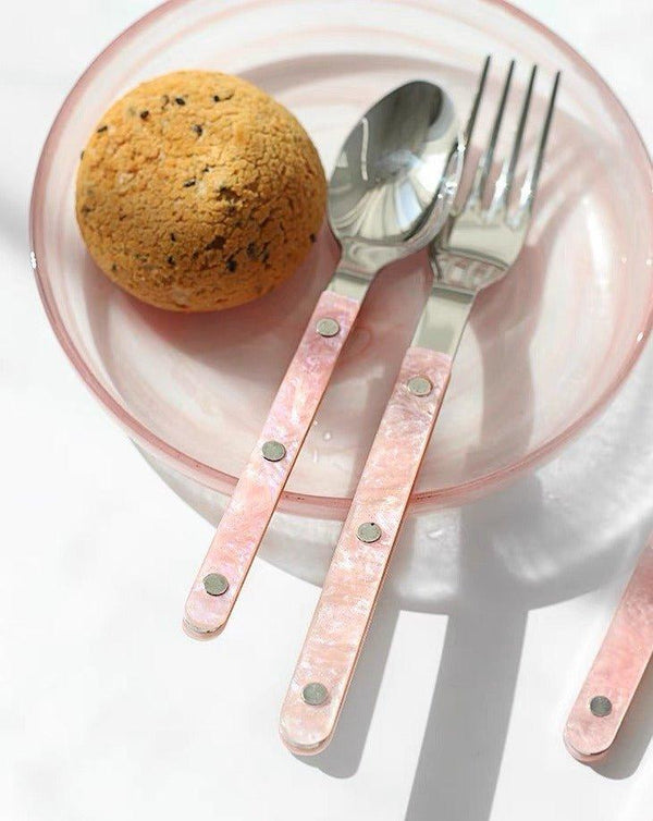 10-Pcs Sleek Modern Pinky Flatware Silverware Flatware Set ( $4.9 Each )
