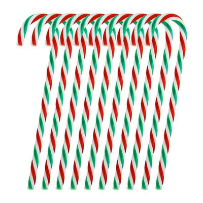 10-Piece: Plastic Candy Cane Ornaments