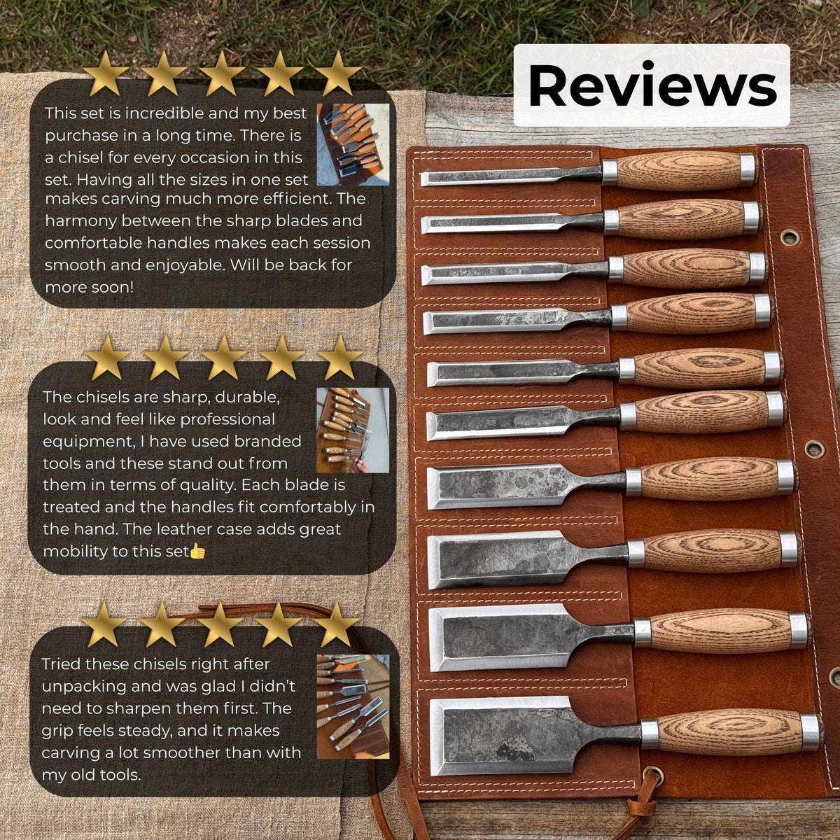 10-Piece Wood Carving Chisel Set