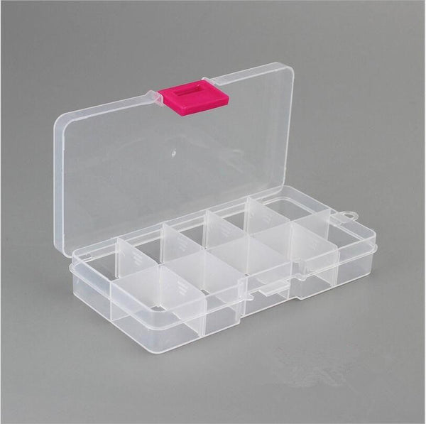 10 Slots Adjustable Plastic Jewelry Box Storage Case Craft Jewelry Organizer Beads  Jewelry Making Jewelry Organizer Adjustable Storage Box Plastic Compartments Organizer for Jewelry