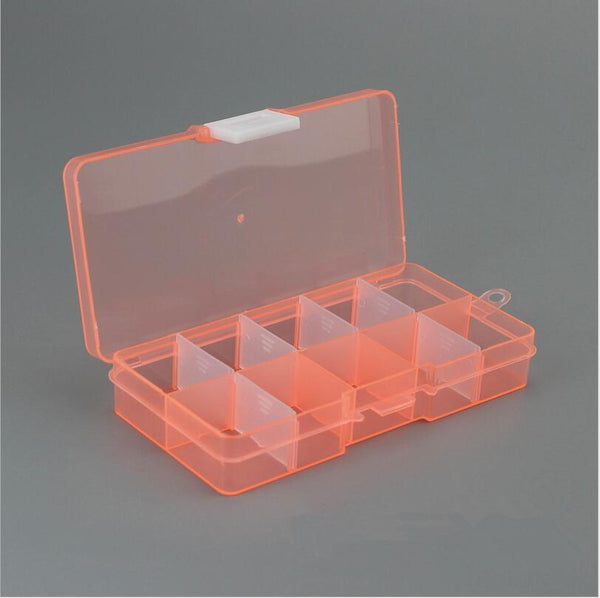 10 Slots Adjustable Plastic Jewelry Box Storage Case Craft Jewelry Organizer Beads  Jewelry Making Jewelry Organizer Adjustable Storage Box Plastic Compartments Organizer for Jewelry