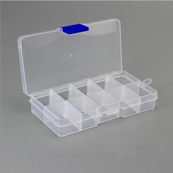 10 Slots Adjustable Plastic Jewelry Box Storage Case Craft Jewelry Organizer Beads  Jewelry Making Jewelry Organizer Adjustable Storage Box Plastic Compartments Organizer for Jewelry