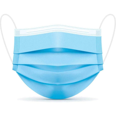 100-Pack: 3 Layer Disposable Protective Face Masks