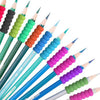 100 Pcs Children Pencil Holder Correction Writing Hold Pen Grip Posture Tool Soft Sponge Writing Posture Corrector Stationery  Colorful Pencil Grippers for Left-Handed and Right-Handed Users