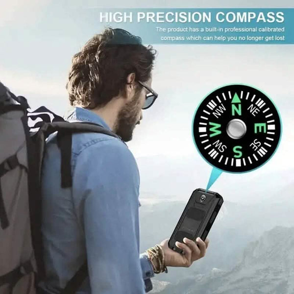 10000mAh Solar Power Bank with Flashlight