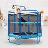 5 Feet Kids 3-in-1 Game Trampoline with Enclosure Net Spring Pad-Blue